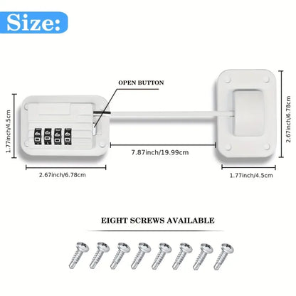 Refrigerator Fridge Freezer Door Lock With Password Proof For Kitchen Cabinets And Drawers