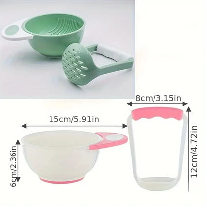 Baby supplementary food grinding bowl baby manual grinder children's fruit cooking supplementary food tool set