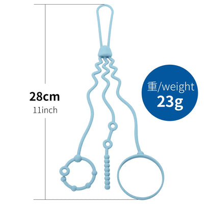 1 Piece Silicone Pacifier Chain, Jellyfish Shape Design, Pink/cream Color, Sea Animal, Suitable for Most Pacifiers, Teething Toy