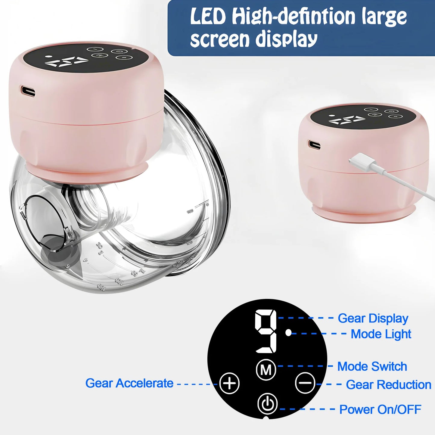 USB Wearable Breast Pump Breast Milk Milking Baby Supplies Breast Pump Electric Automatic Breast Pump