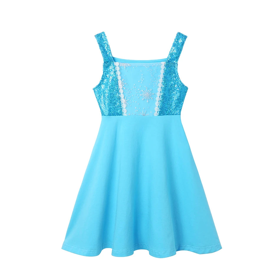2025  Girl Summer Princess Dress Clothing Rapunzel Elsa Anna Cosplay Birthday Party Dress