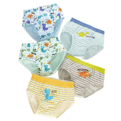 5 Packs/Box Children Underwear Pants Mickey Cartoon Boys Panties Soft Cotton Kids Triangle Panty Breathable Boys Briefs Gift Box