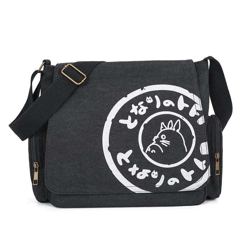 Japanese and Korean canvas bags Anime periphery My neighbor is Chinchilla shoulder bag Totoro backpack messenger bag School bag