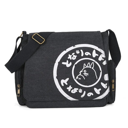 Japanese and Korean canvas bags Anime periphery My neighbor is Chinchilla shoulder bag Totoro backpack messenger bag School bag