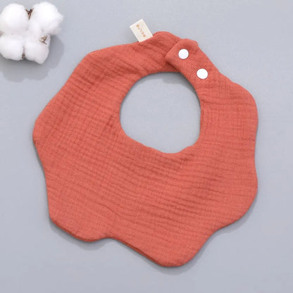 Cotton Gauze Baby Bib Babies Accessories Newborn Baby Apron Feeding Bib 6 Layer Muslin Burp Cloths Kids Saliva Towel New Born