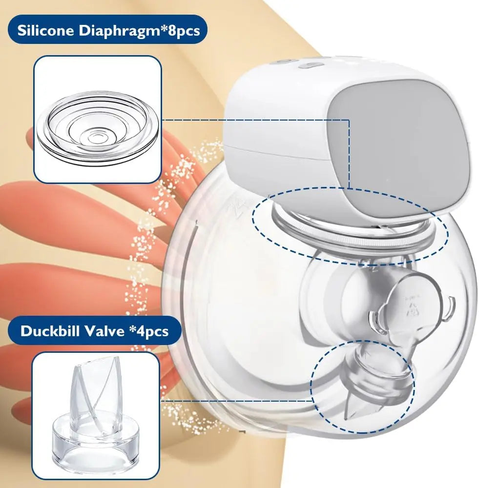 Breast Pumping Accessories Duckbill Valve and Silicone Diaphragm Compatible with Momcozy S12 Pro/S9 Pro/S12/S9 Breast Pump