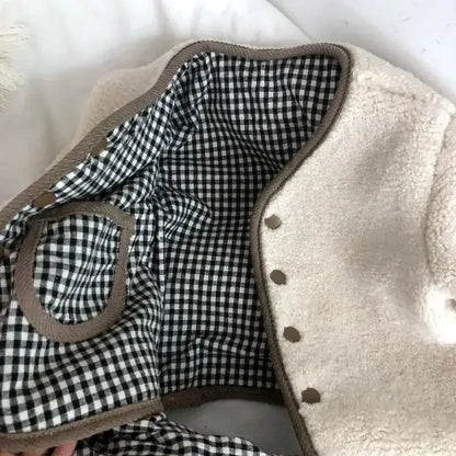Fashion New Autumn and Winter Warm Jacket Two Sides Wear Plaid Plush Jacket Kids Jackets Winter Clothes DGUKYM 12042