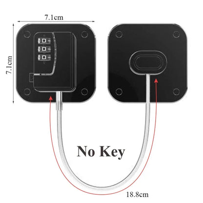 1 Pcs Child Safety Lock Cabinet Fridge Door Lock Stainless Steel Cable Protection Kids Baby Home Window Lock Strong Fix  מנעול