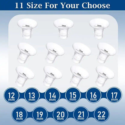Flange Inserts 12/13/14/15/16/17/18/19/20/21/22mm Compatible with Momcozy/XIMYRA/Spectra/Medela/MY-376/YOUHA 24mm Shield/Flanges
