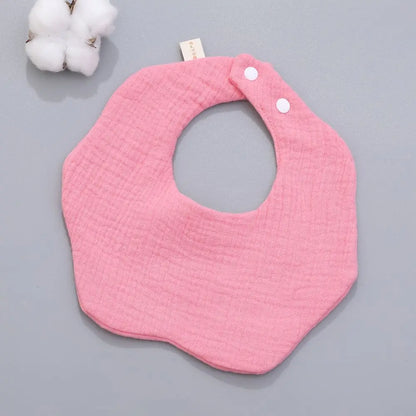 Cotton Gauze Baby Bib Babies Accessories Newborn Baby Apron Feeding Bib 6 Layer Muslin Burp Cloths Kids Saliva Towel New Born