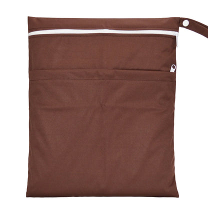 [Sigzagor] Wet Dry Bag With Two Zippered Baby Diaper Nappy Waterproof Reusable Washable