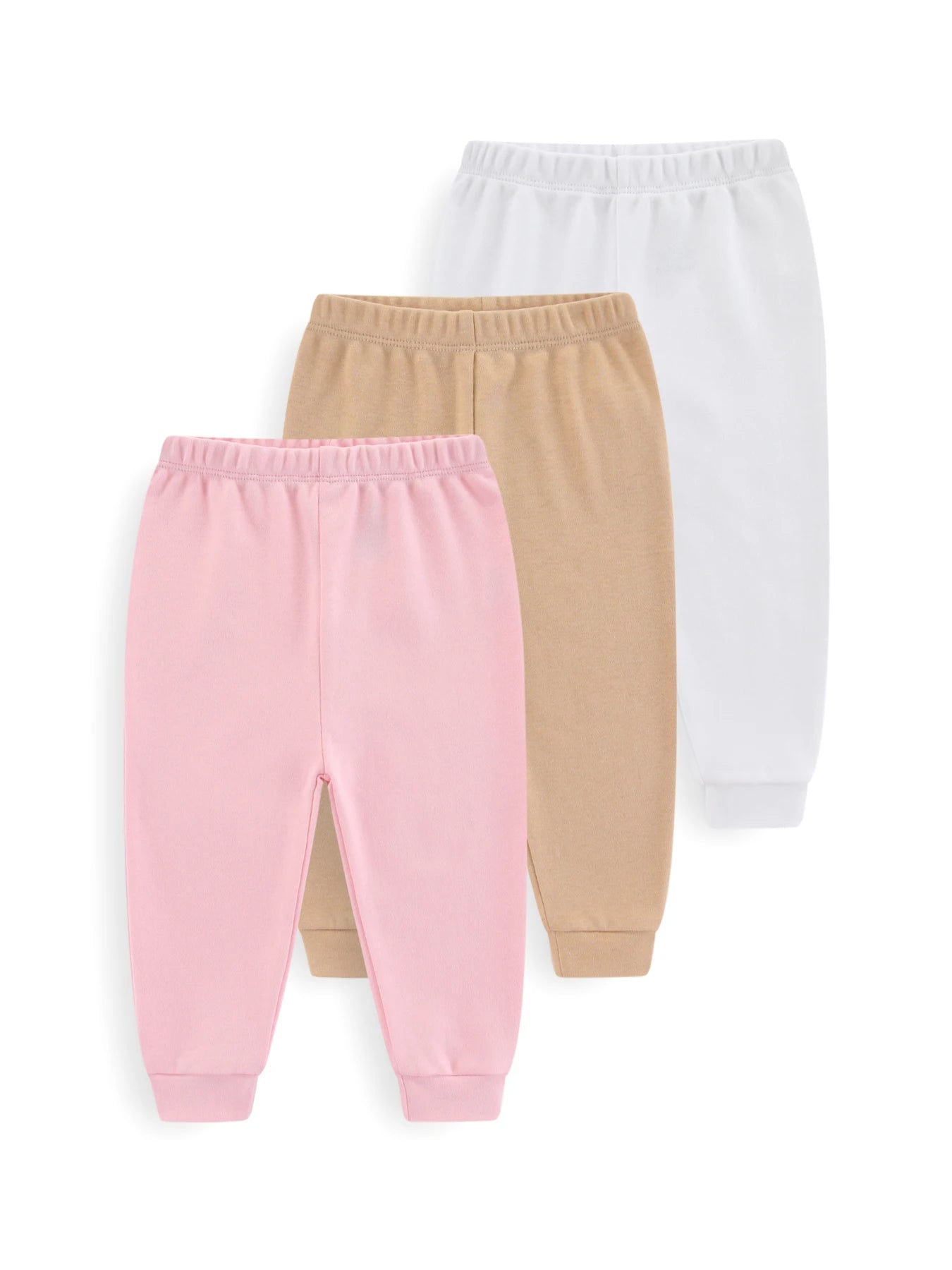 Kiddiezoom 1/3 Pcs Four Seasons Fashion Solid 100%Cotton Baby Boy Girl Pants Soft 100%Cotton Infants Trousers Accessories