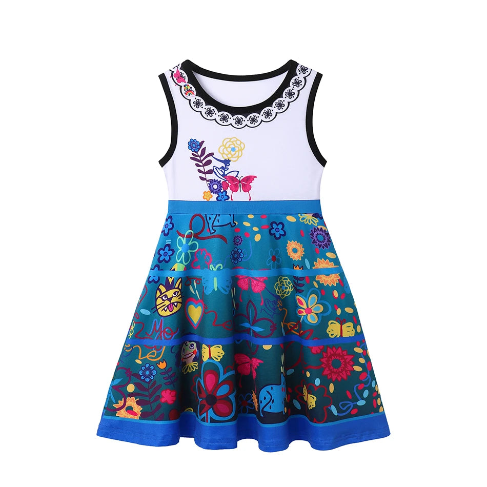 2025  Girl Summer Princess Dress Clothing Rapunzel Elsa Anna Cosplay Birthday Party Dress