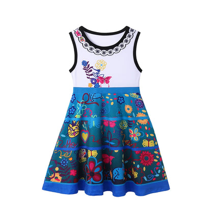 2025  Girl Summer Princess Dress Clothing Rapunzel Elsa Anna Cosplay Birthday Party Dress