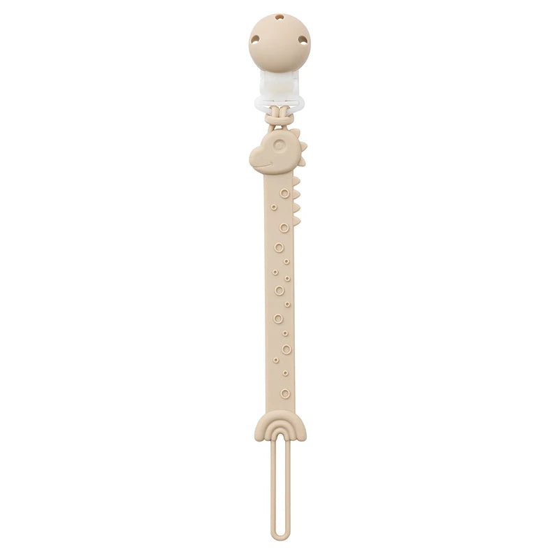 Silicone Pacifier Clips, BPA Free One-Piece Design Pacifier Holder for Baby Boy and Girl 3 Month+, Baby Accessories