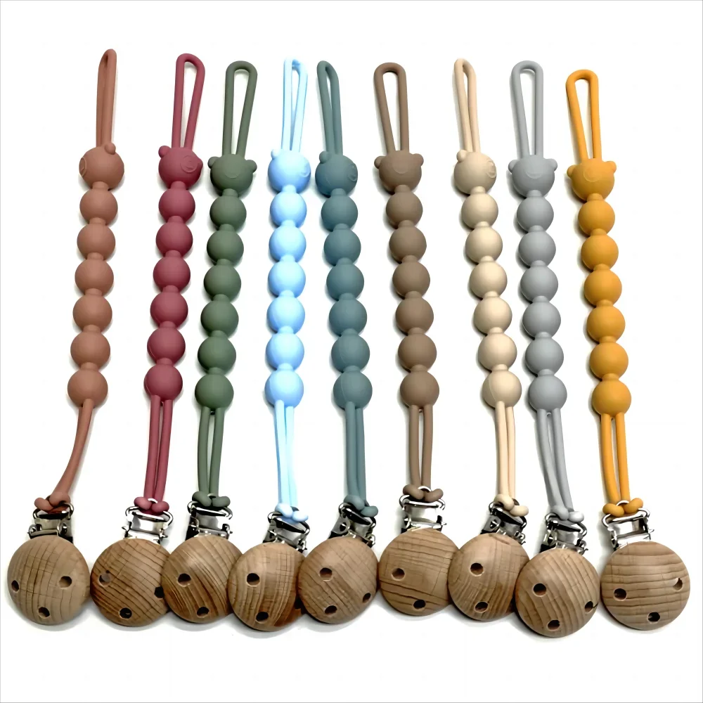 1/9PCS Baby One Pacifier Chain Baby Pacifier Lanyard Food Grade Silicone Teething Teether Anti Lost Pacifier Anti Drop Chain