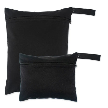 2pcs Set Smooth Zipper Pocket Multi-Scenario Use Can Be Hung Waterproof Reusable Diaper Cover WetBag Washable Yoga Bag