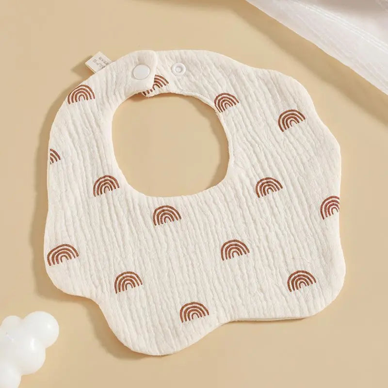 Cotton Gauze Baby Bib Babies Accessories Newborn Baby Apron Feeding Bib 6 Layer Muslin Burp Cloths Kids Saliva Towel New Born
