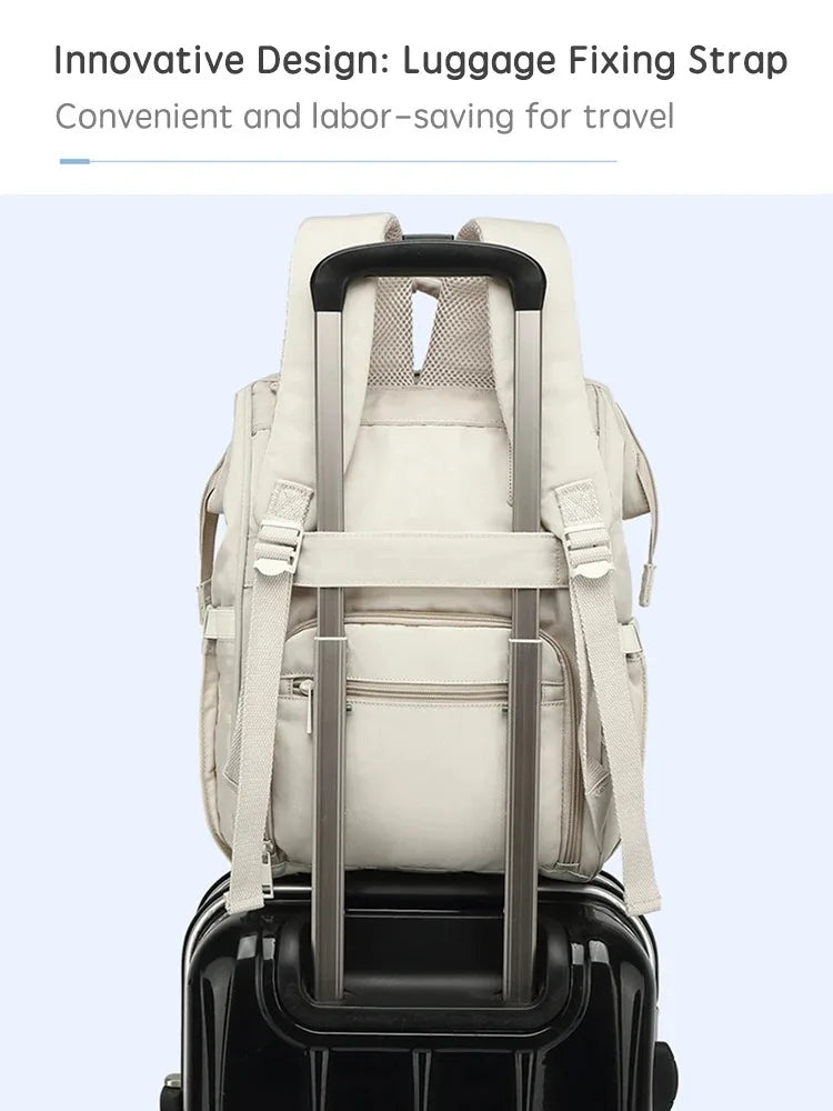 Baby Nappy Bag with 2pcs Stroller Hooks Mummy Bag Backpack Waterproof Outdoor Travel Mommy Maternity Bag for Baby Stuff