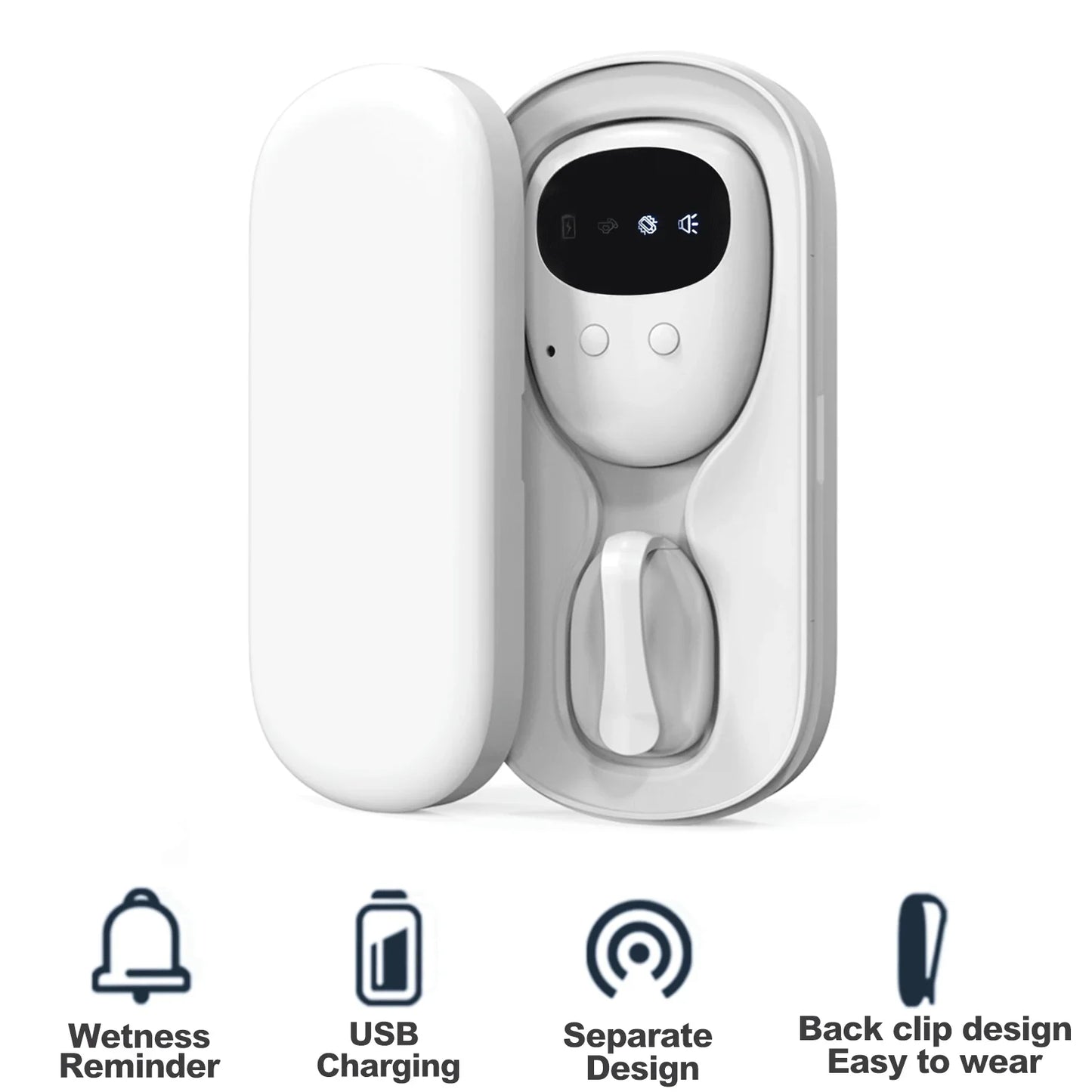 HOMFISH Wireless Bedwetting Alarm Pee Alarm with Receiver for Kids Potty Training Elder Care 10-20M Range Vibration Reminding