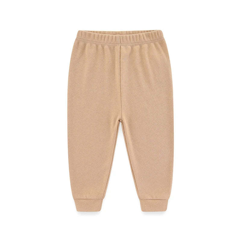 Kiddiezoom 1/3 Pcs Four Seasons Fashion Solid 100%Cotton Baby Boy Girl Pants Soft 100%Cotton Infants Trousers Accessories