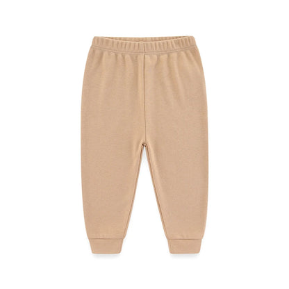 Kiddiezoom 1/3 Pcs Four Seasons Fashion Solid 100%Cotton Baby Boy Girl Pants Soft 100%Cotton Infants Trousers Accessories