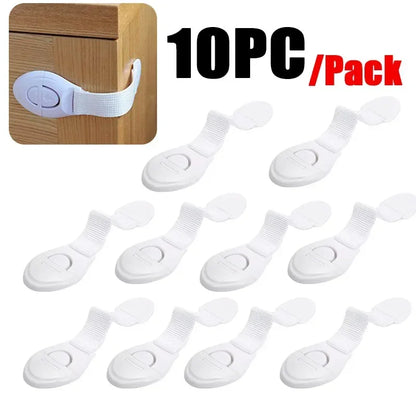 10pcs lot For Baby Furniture Door Drawer Lock Refrigerator Safety Locks Child Proof Infant Protector Brown Cabinet Safety Lock