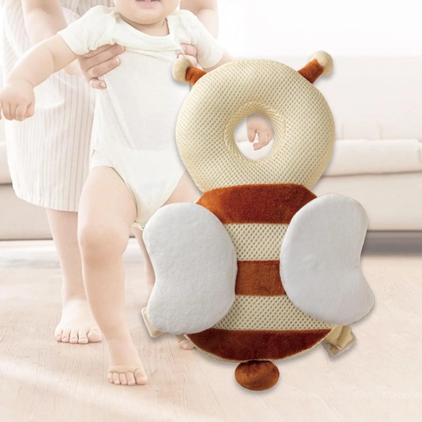Infant Baby Head Protector Pillow Cotton Animal Shape Soft Baby Head Safe Protector Pad Backpack Wear for Learning to Walk