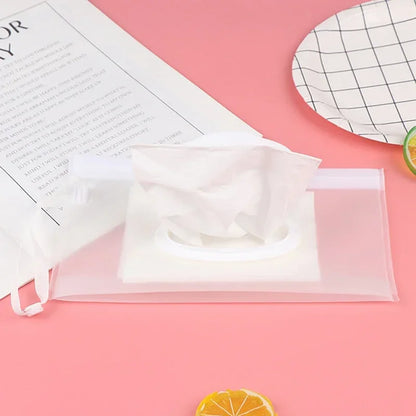 EVA Baby Wet Wipe Pouch Portable Transparent Holder Case Flip Cover Reusable Refillable Tissue Wipes Pouch Useful Tissue Box