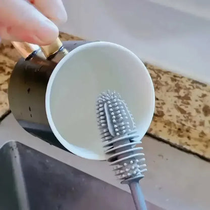 Long Handle Silicone Bottle Brush Cleaning Brush Kitchen Cleaning Cup Brush Thermos Glass Brush Cleaning Tools  Bottle Brush