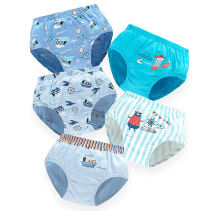 5 Packs/Box Children Underwear Pants Mickey Cartoon Boys Panties Soft Cotton Kids Triangle Panty Breathable Boys Briefs Gift Box
