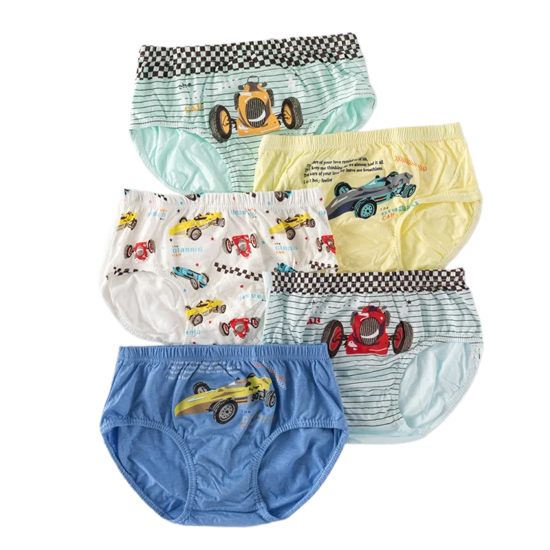 5 Packs/Box Children Underwear Pants Mickey Cartoon Boys Panties Soft Cotton Kids Triangle Panty Breathable Boys Briefs Gift Box