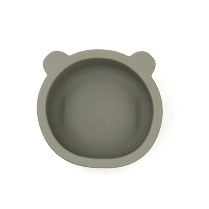 Bear shaped baby feeding bowl sauction silicone boy girl tableware cute cartoon 300ml