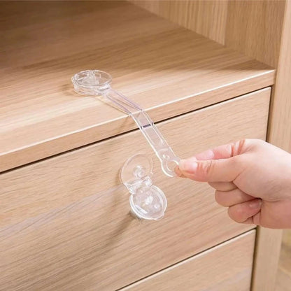 5/10Pcs Transparent Baby Cabinet Locks, Multi-functional Soft Strap Buckle, Anti-pinch Anti-open Protector for Household Furnitu