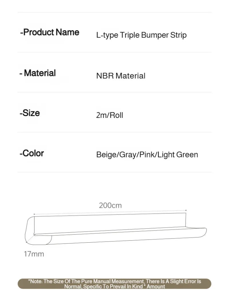 2M Baby Safety Corner Protector Children's Table Corner Edge Anti-Collision Strip Anti-Collision Foam Protection Strip Bumper