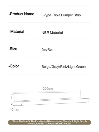 2M Baby Safety Corner Protector Children's Table Corner Edge Anti-Collision Strip Anti-Collision Foam Protection Strip Bumper