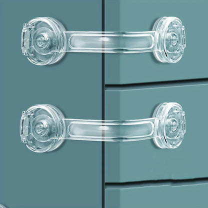 5pcs Clear Safety Drawer Locks, Fridge - Secure & Easy-to-Install Transparent Design, Childproofing Essentials|Safety Locks