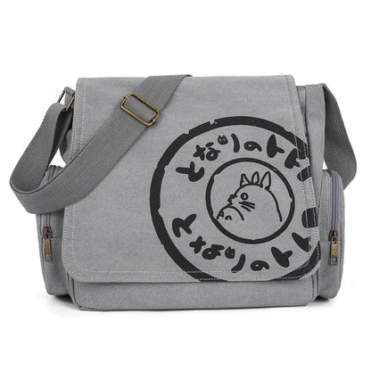 Japanese and Korean canvas bags Anime periphery My neighbor is Chinchilla shoulder bag Totoro backpack messenger bag School bag