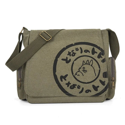 Japanese and Korean canvas bags Anime periphery My neighbor is Chinchilla shoulder bag Totoro backpack messenger bag School bag