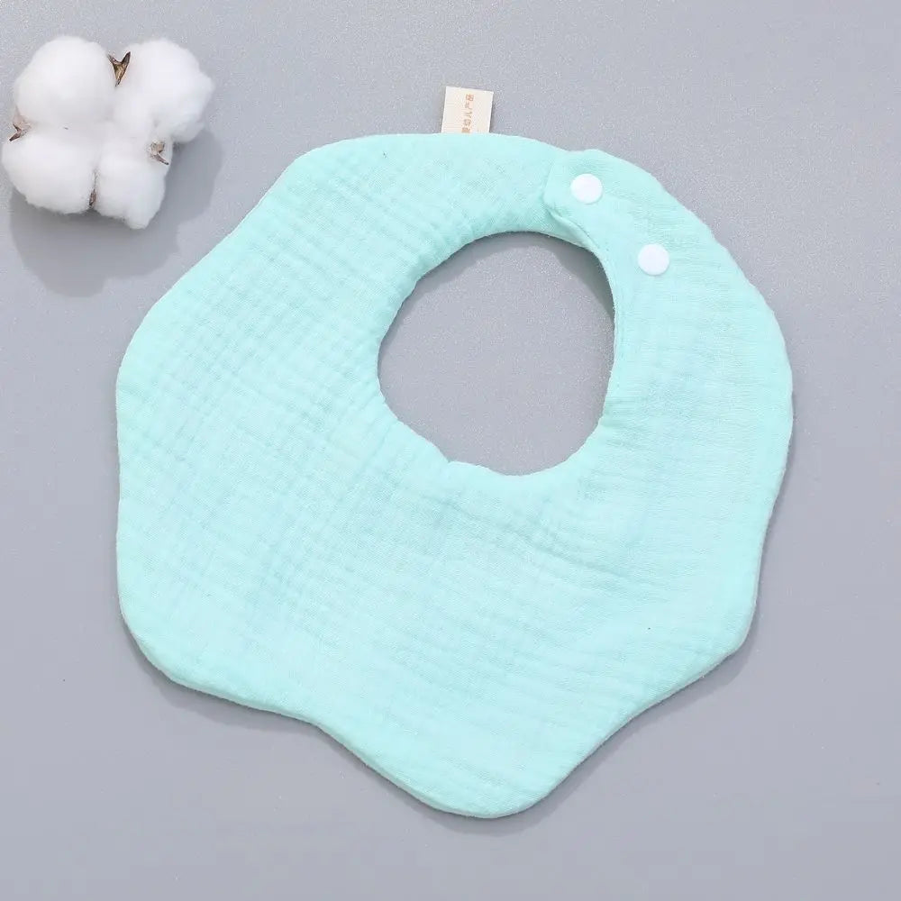 Cotton Gauze Baby Bib Babies Accessories Newborn Baby Apron Feeding Bib 6 Layer Muslin Burp Cloths Kids Saliva Towel New Born