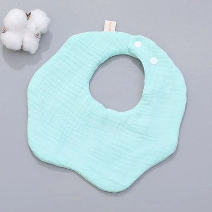 Cotton Gauze Baby Bib Babies Accessories Newborn Baby Apron Feeding Bib 6 Layer Muslin Burp Cloths Kids Saliva Towel New Born