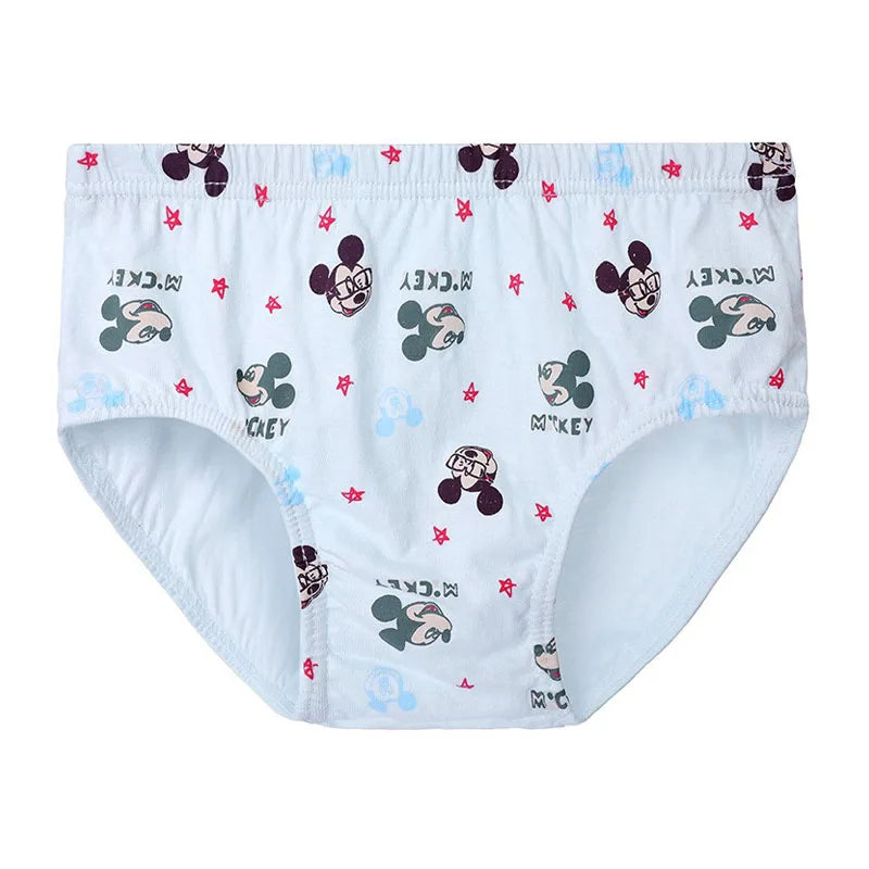 5 Packs/Box Children Underwear Pants Mickey Cartoon Boys Panties Soft Cotton Kids Triangle Panty Breathable Boys Briefs Gift Box