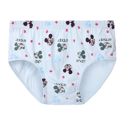 5 Packs/Box Children Underwear Pants Mickey Cartoon Boys Panties Soft Cotton Kids Triangle Panty Breathable Boys Briefs Gift Box