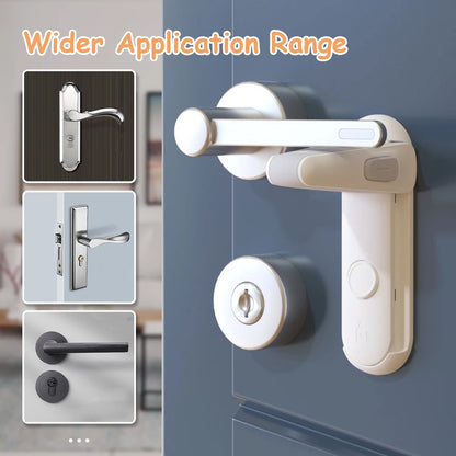 Baby Proofing Door Handle Lock,Childproofing Door Knob Lock Easy to Install and Use Door Lever Lock