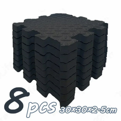 8Pcs/2.5cm Thick Nonslip Baby Crawling Play Mat Soundproof Puzzle Gym Mat for Children's Room and Eco-Friendly Puzzle Mat