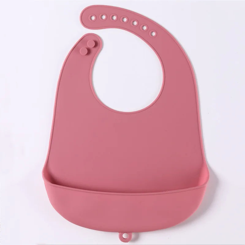 1/2pcs Food Grade Silicone Baby Eating Bibs Easy to Clean Baby Bibs Drool Towels Waterproof Children Silicone Drool Bibs