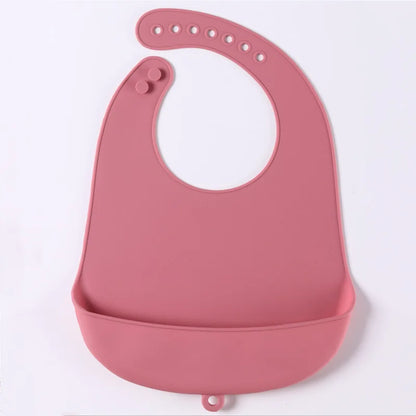 1/2pcs Food Grade Silicone Baby Eating Bibs Easy to Clean Baby Bibs Drool Towels Waterproof Children Silicone Drool Bibs