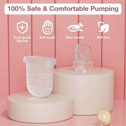 6PCS Duckbill Valve & Silicone Diaphragm Compatible with eufy S1 Pro/S1/E10, NCVI/Zooawa/Nuliie S32 Breast Pump Accessories
