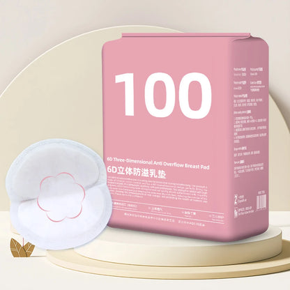 100PCS Breastfeeding Disposable Breast Nursing Pads Breathable Slim Super Absorbency Cotton Breast Pad Nurs
