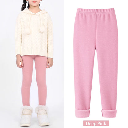SheeCute Girls Winter Warm Pants Kids Fleece Lined Leggings for 3-11 Years SCW7101